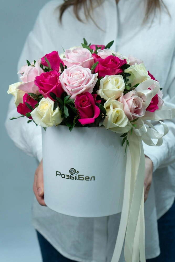 Коробка из 27 роз "Анна"