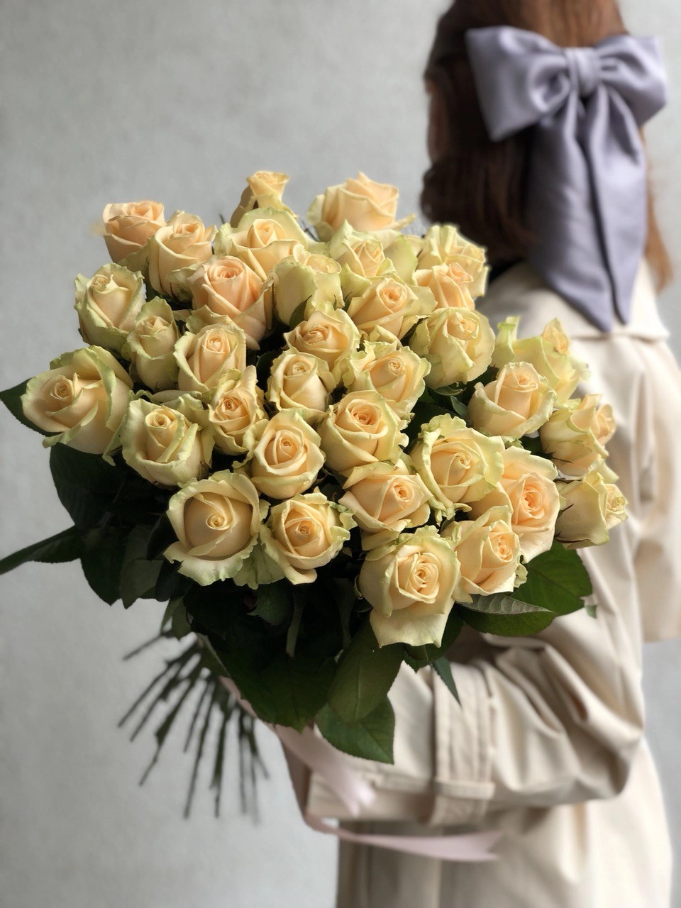 Картинка Букет из 31 розы " Малиновый десерт" 50 см