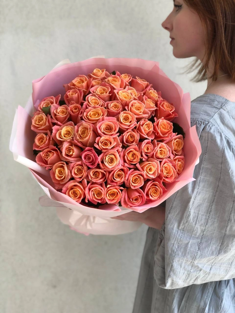 Картинка Букет из 51 розы "Пигги" 40 см