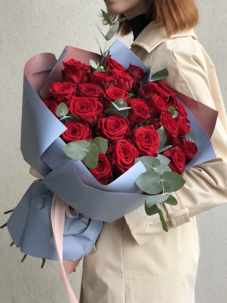 Картинка Букет из 25 роз "Брайтон" 60 см