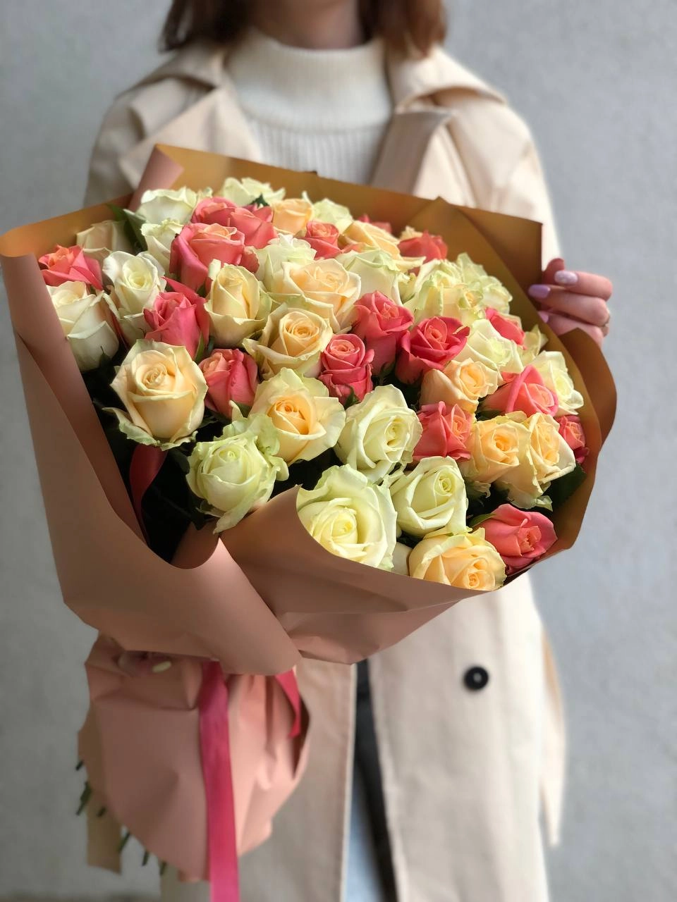 Картинка Букет из 51 розы "Моя красавица" 50 см