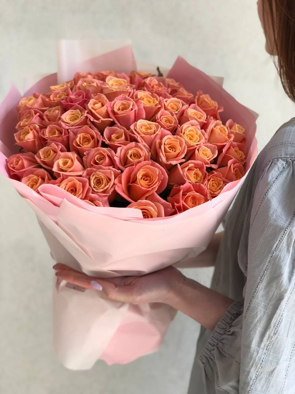 Картинка Букет из 51 розы "Пигги" 40 см