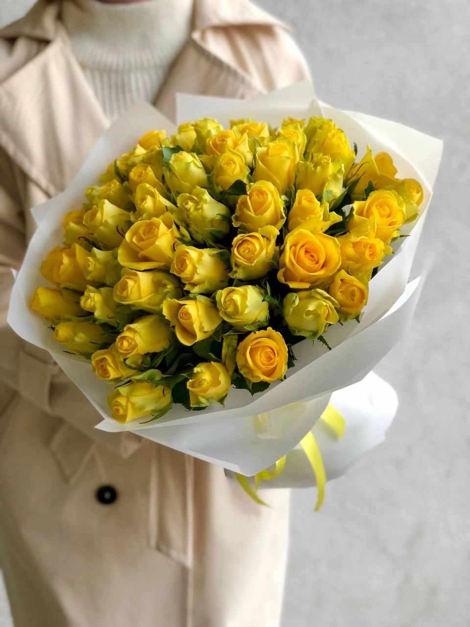 Картинка Букет из 51 солнечной розы "Эпоха" 50 см