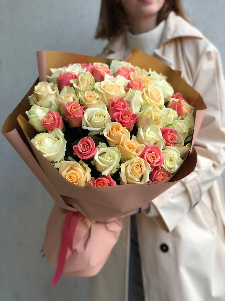 Картинка Букет из 51 розы "Моя красавица" 50 см